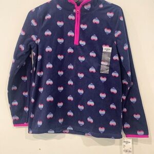 OshKosh B'gosh Navy and Pink Heart Print Kids Top